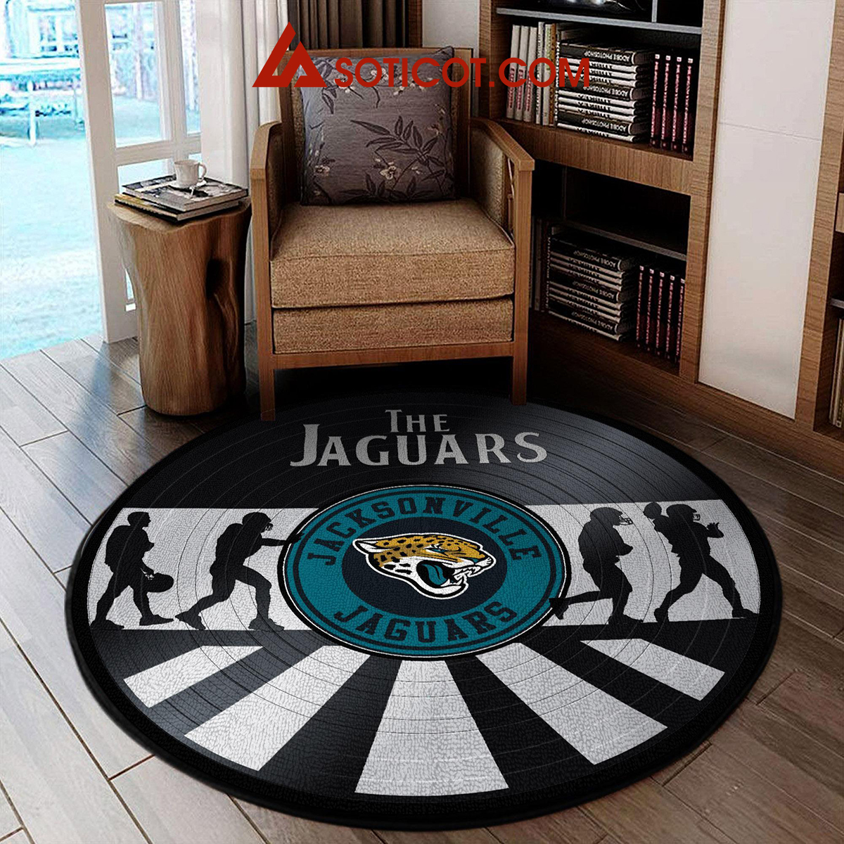 Jacksonville Jaguars New Style Sports Round Rug Carpet Livingroom Mat2B1 adwpp