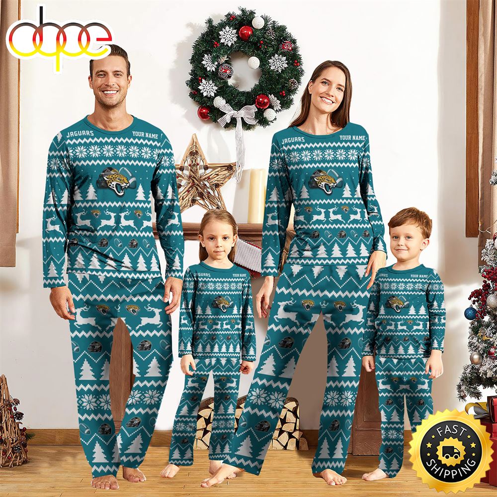 Jacksonville Jaguars Christmas NFL Custom Family Pajamas ytfcgi