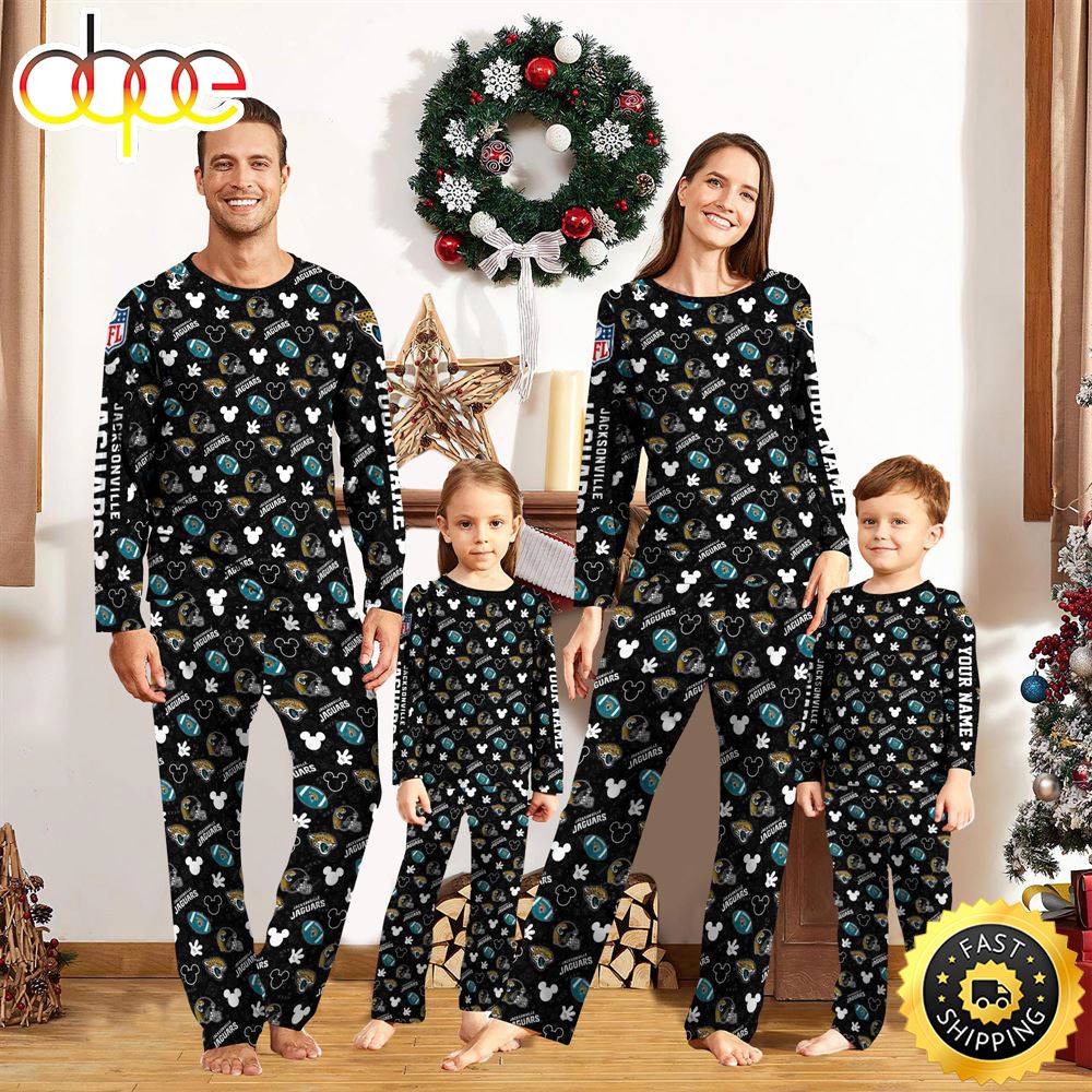 Jacksonville Jaguars NFL And Mickey Mouse Pajamas Custom Your Name scasql