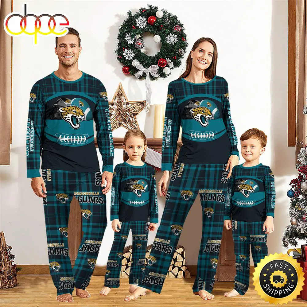 Jacksonville Jaguars NFL Custom Your Name Football Team Pajamas cmx5mr