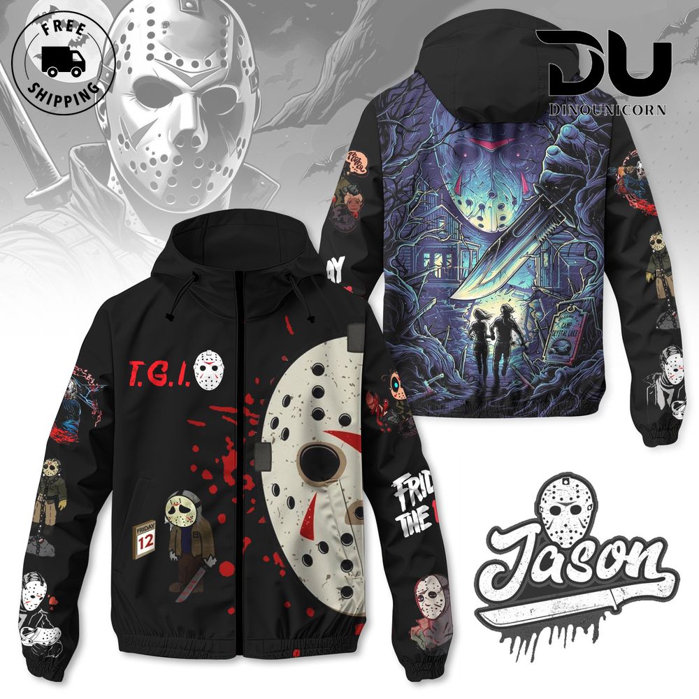 Jason Voorhees Friday the 13th Windbreaker Jacket 1