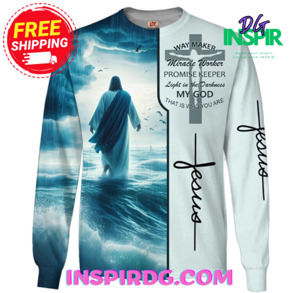 Jesus Walking On The Beachs Sweatshirt 1