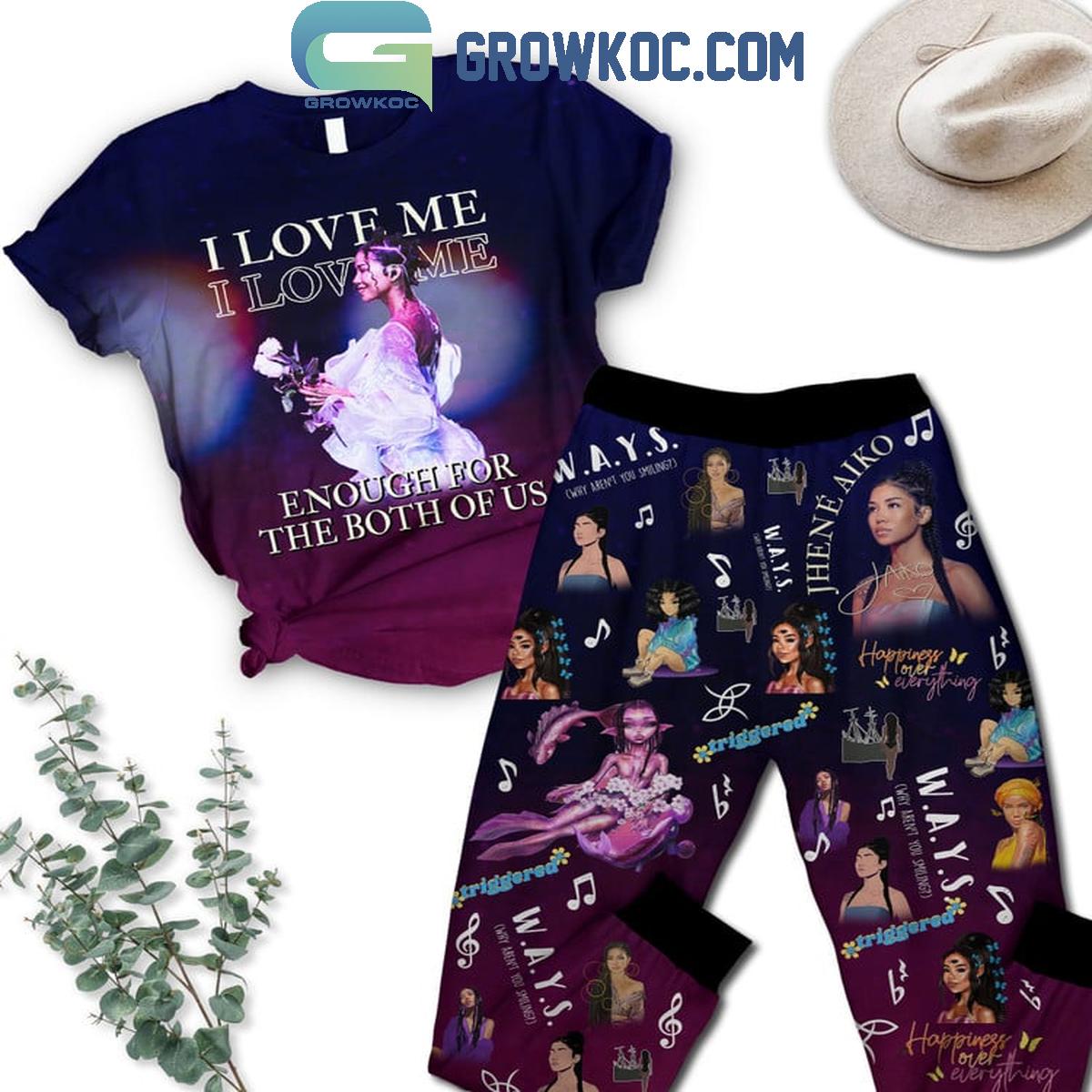 Jhene Aiko I Love Me I Love Enough For The Both Of Us Fleece Pajamas Set 1 AldtW