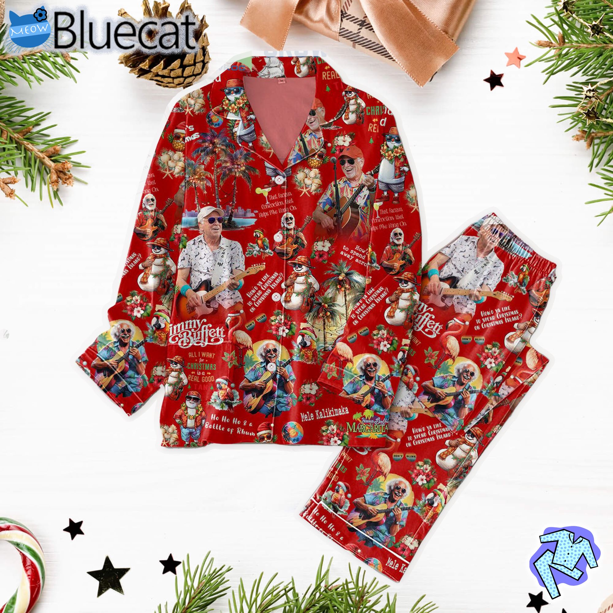 Jimmy Buffett All I Want For Christmas Is A Real Good Pajamas Set a25da2 0