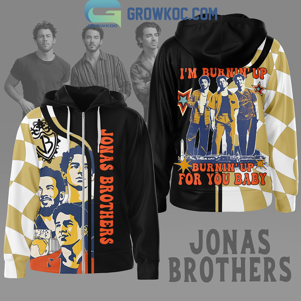 Jonas Brothers Im Burnin Up For You Baby Hoodie Shirts2B1 rzvnB