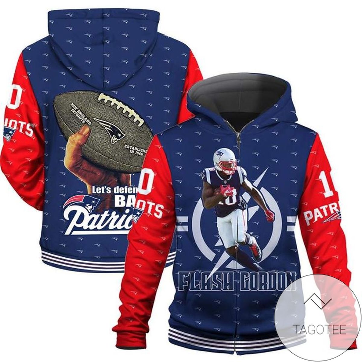 Josh Gordon New England Patriots 3D Printed Hoodie Zipper Hooded Jacket