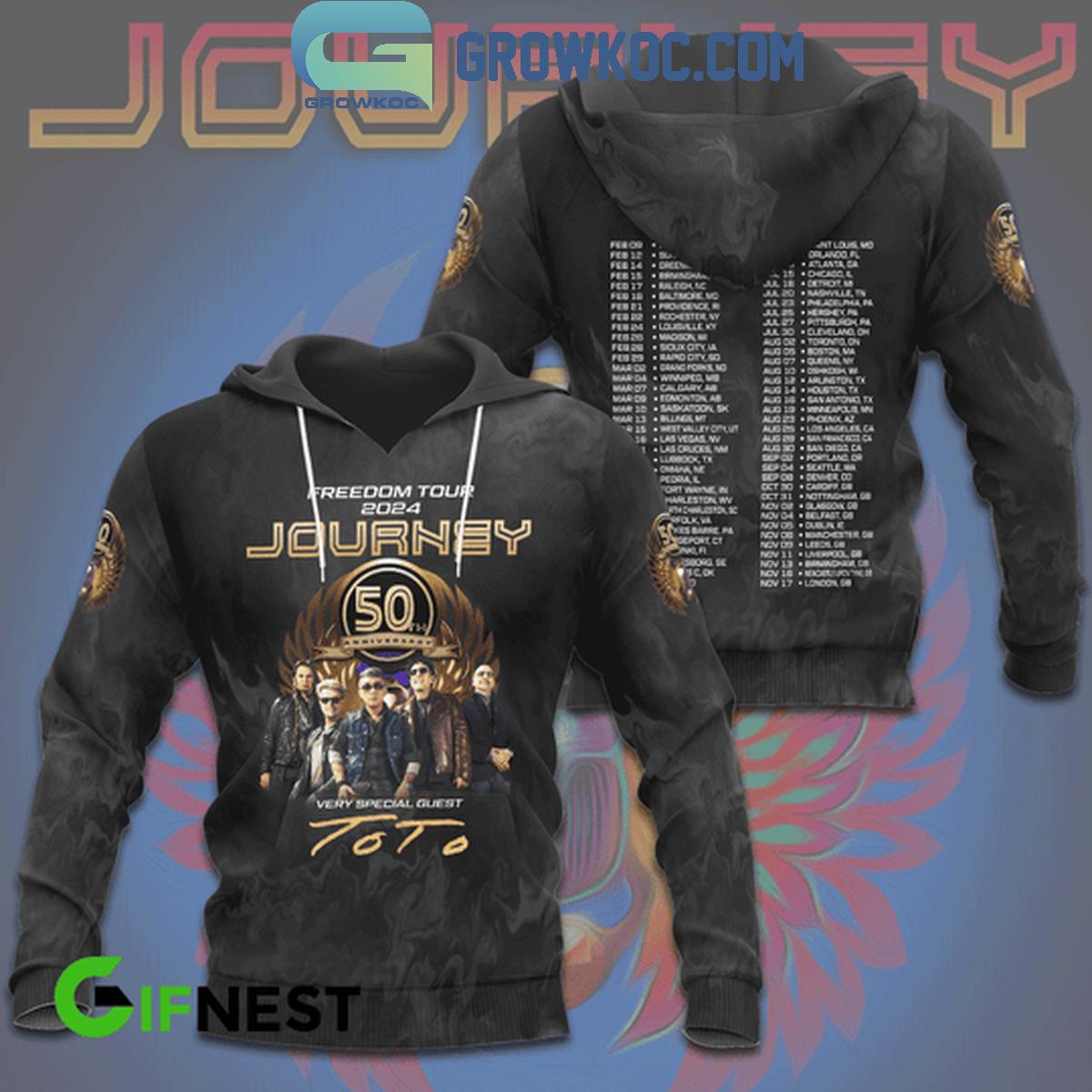 Journey Freedom Tour 2024 With Toto 50th Anniversary Hoodie Shirts 1 oKlWj