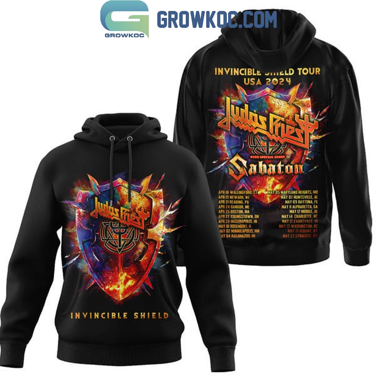 Judas Priest Invincible Shield Tour USA 2024 With Special Guests Sabaton Hoodie Shirts 1 T83t8