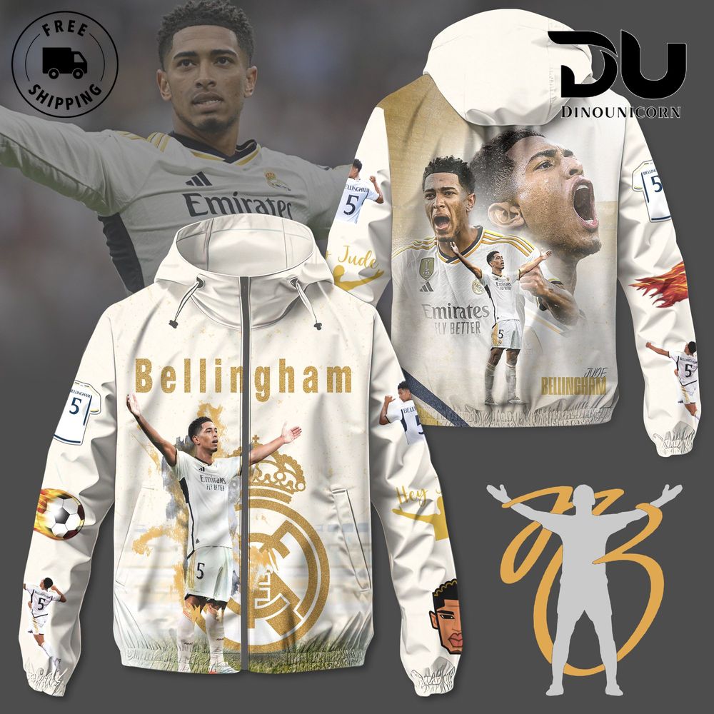 Jude Bellingham Real Madrid Windbreaker Outdoor Jacket 1