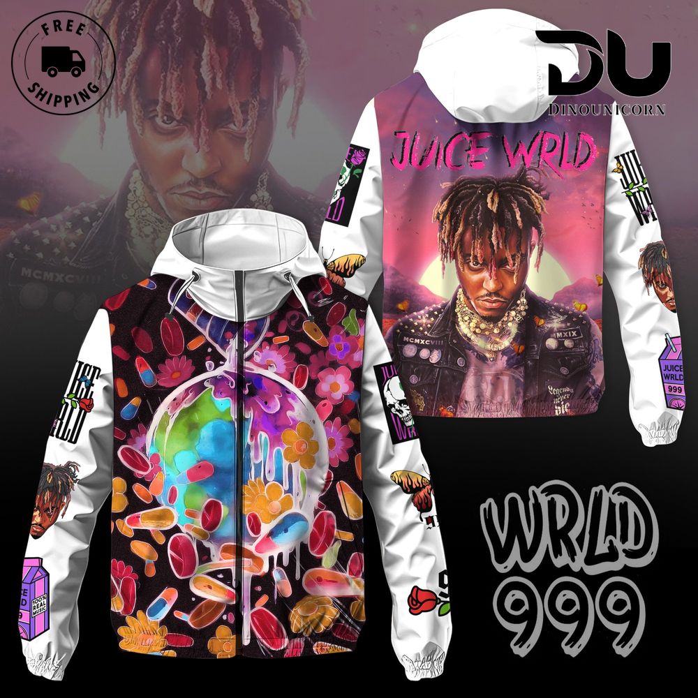 Juice Wrld 999 Windbreaker Outdoor Jacket 1