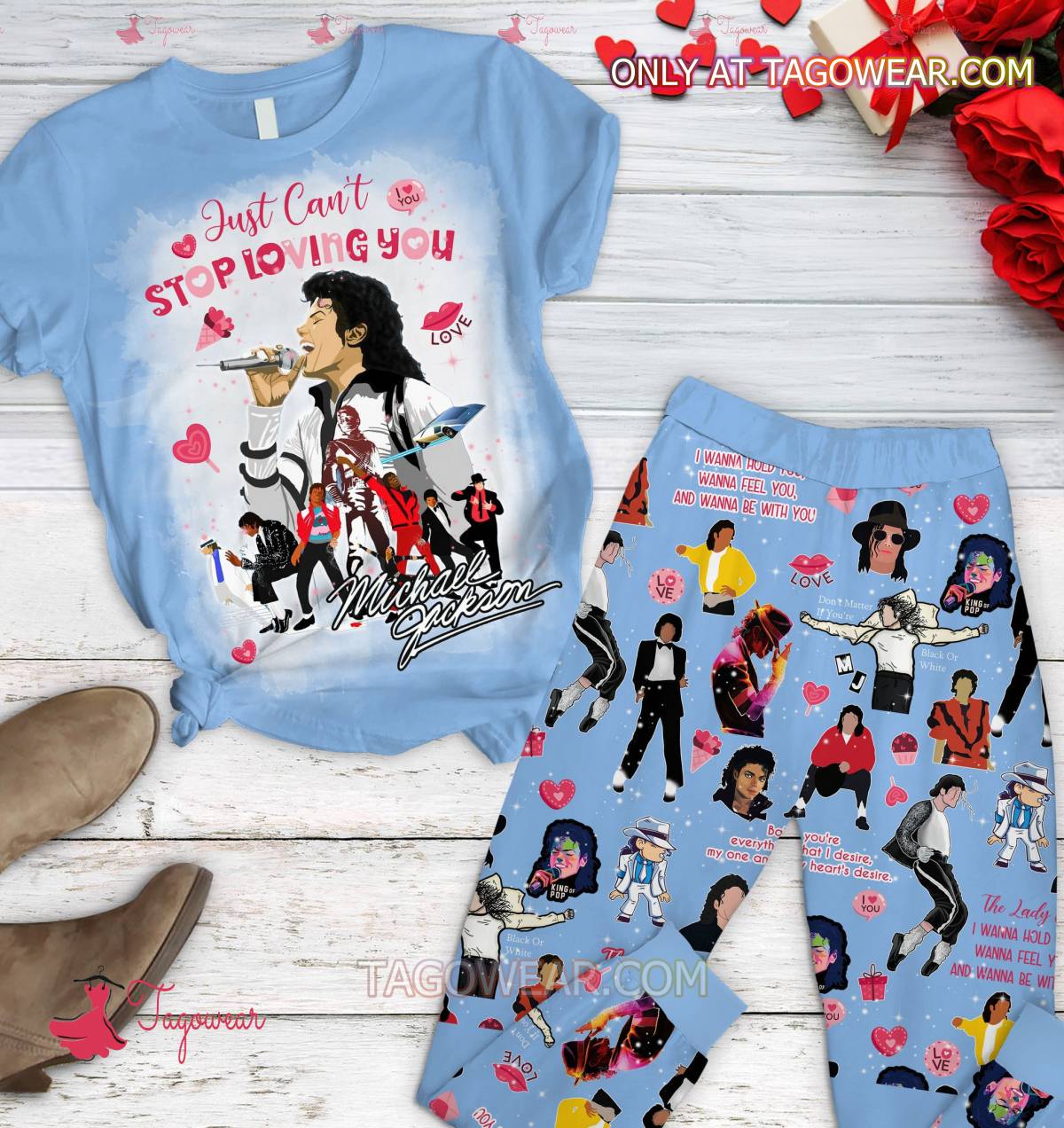 Just Cant Stop Loving You Michael Jackson Pajamas Set