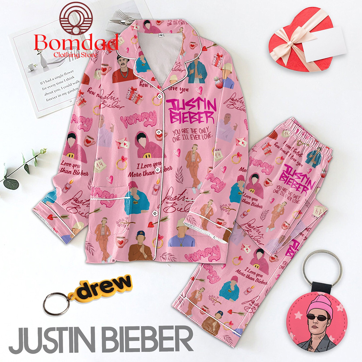 Justin Bieber I Love You More Than Bieber Pajamas Set Bomdad 9937d8 0