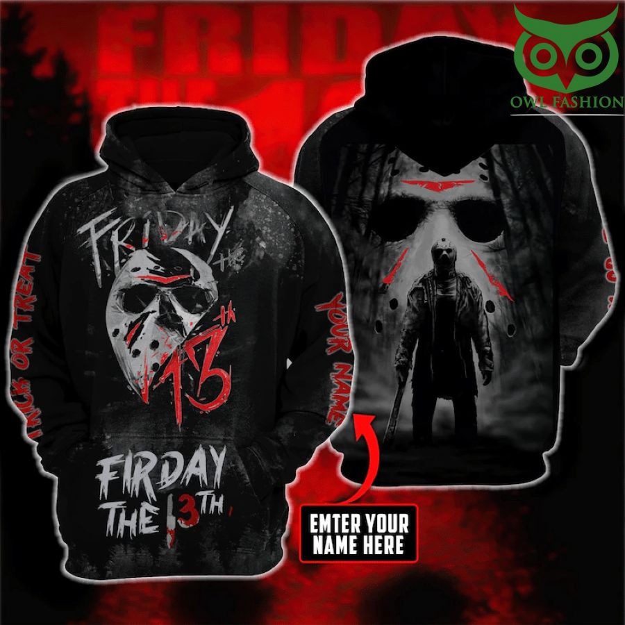 KYD8wF94 122 FRIDAY THE 13TH JASON VOORHEES HORROR MOVIE KILLERS HALLOWEEN 3D CUSTOM HOODIE