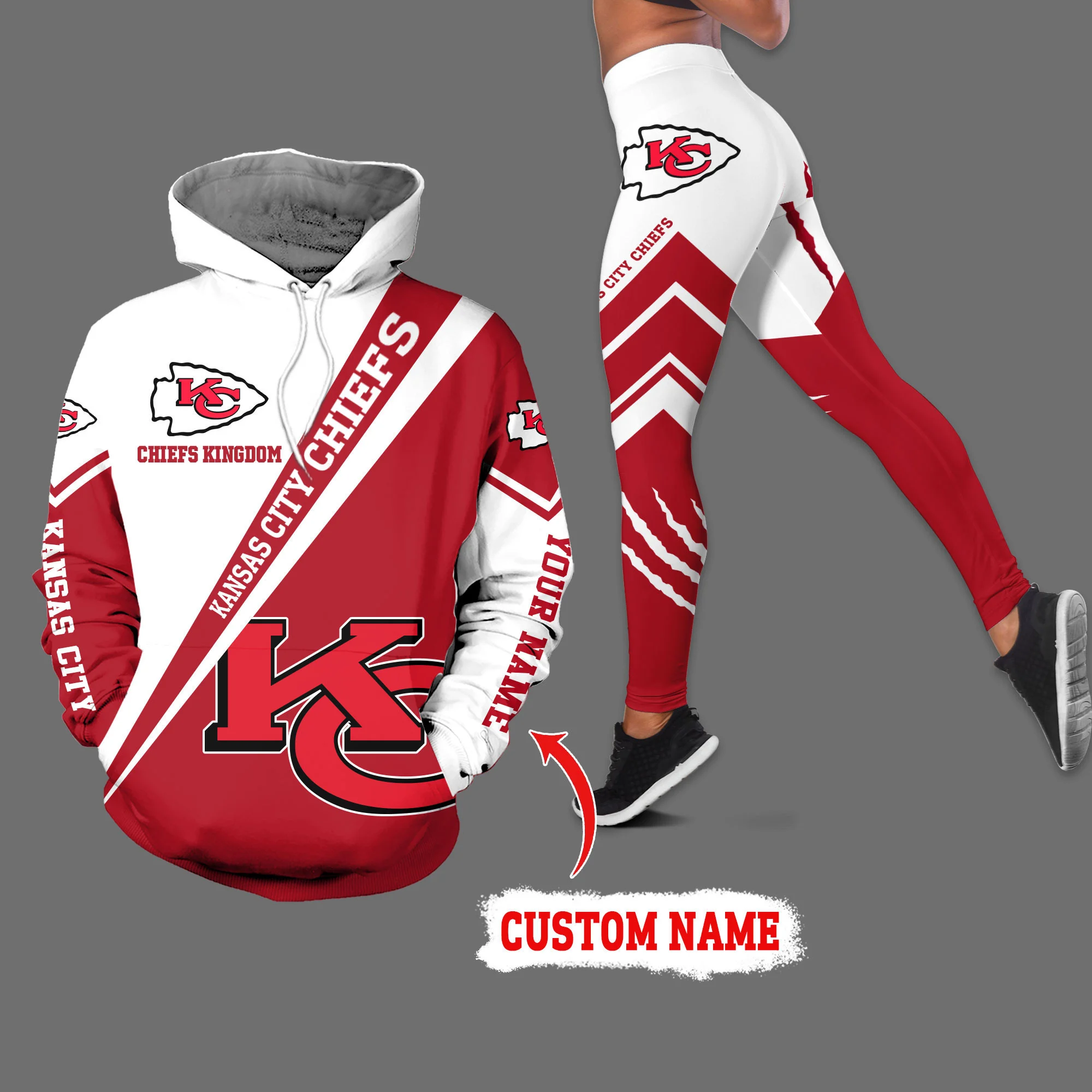 Kansas City Chiefs Customized Hoodie Leggings Set2B1 DnT0s