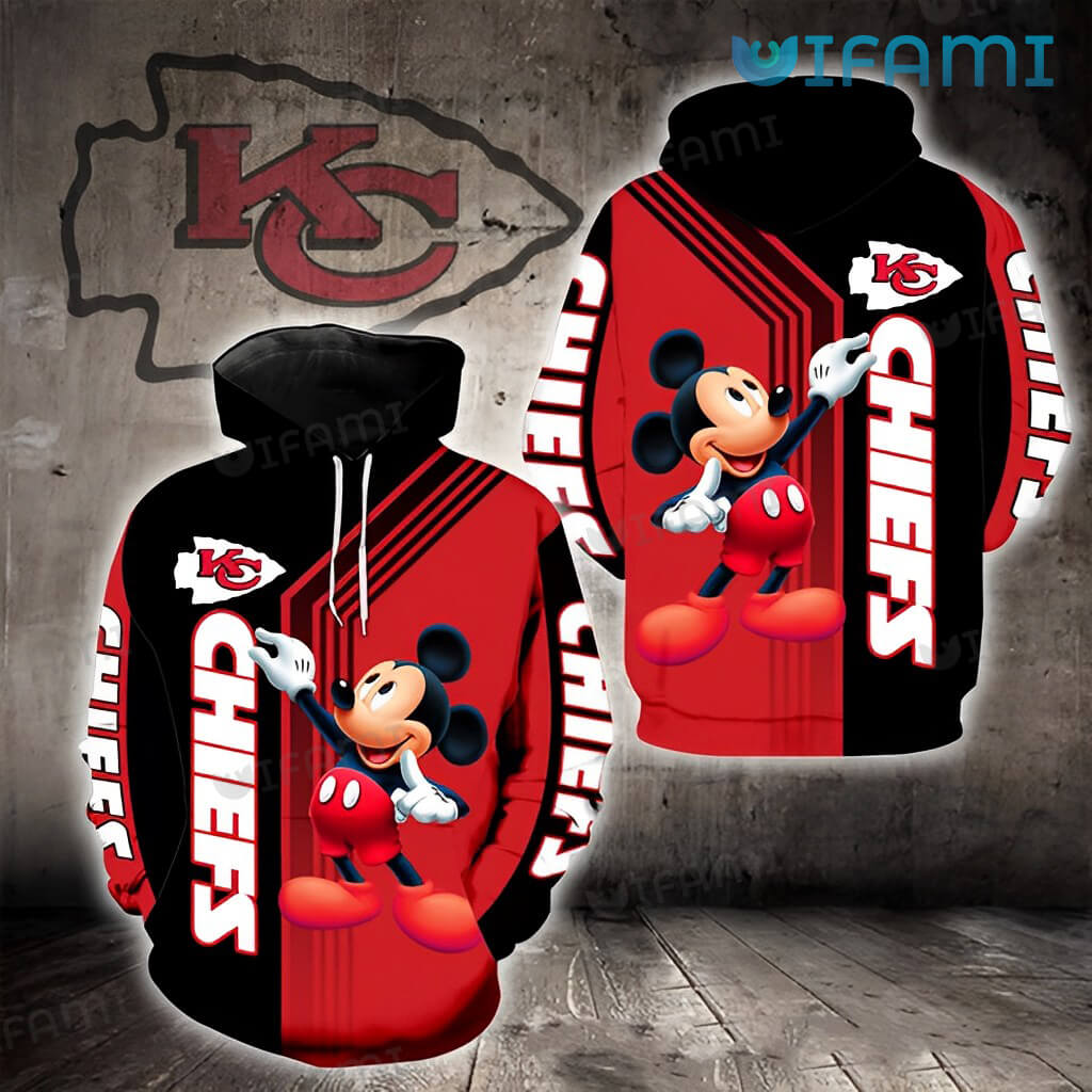 Kansas City Chiefs Hoodie with Mickey Mouse Design Perfect for NFL Fans 0