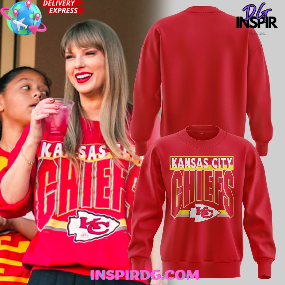 Kansas City Chiefs x Taylor Swift 2024 Red Sweatshirt 1