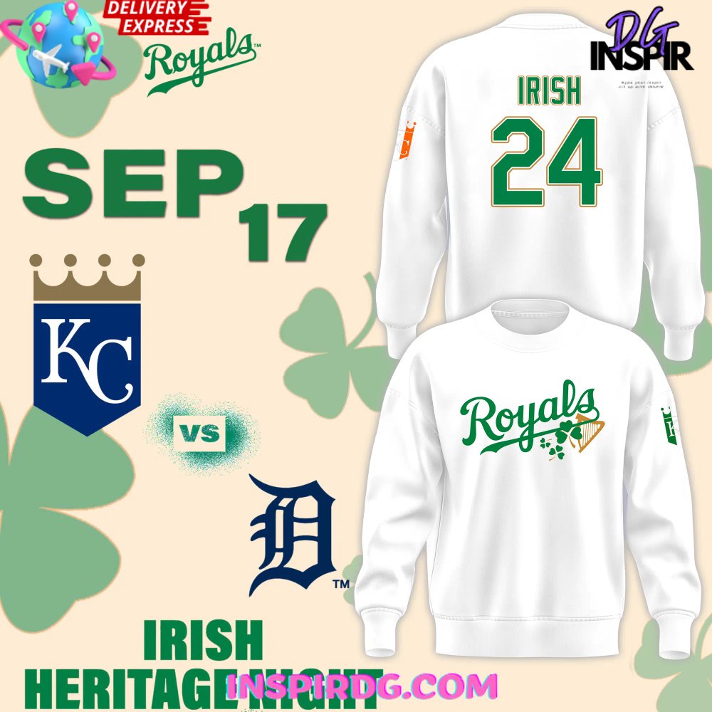 Kansas City Royals Irish Heritage Night 2024 Sweatshirt 1