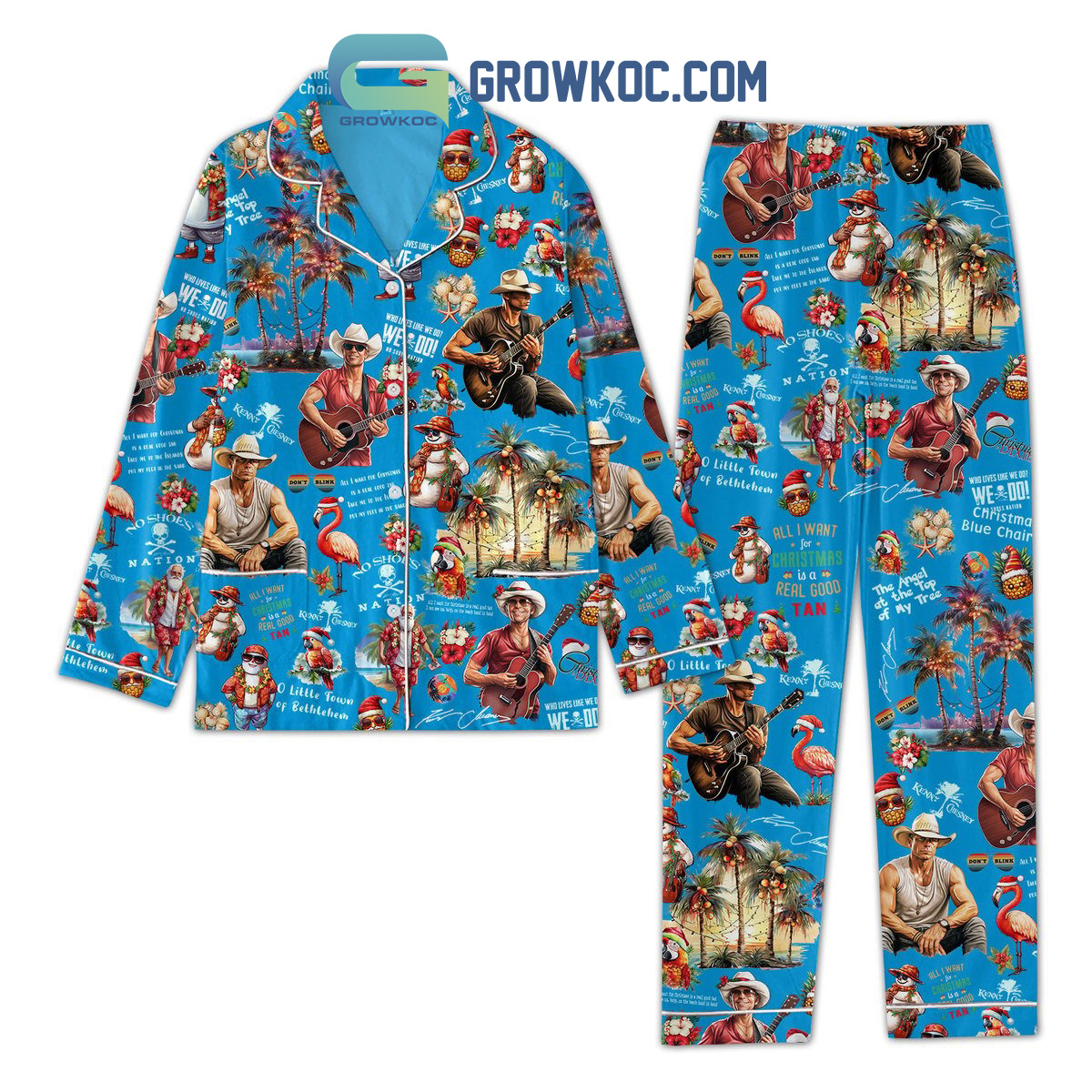 Kenny Chesney Merry Christmas Pajamas Set2B1 nxgOc