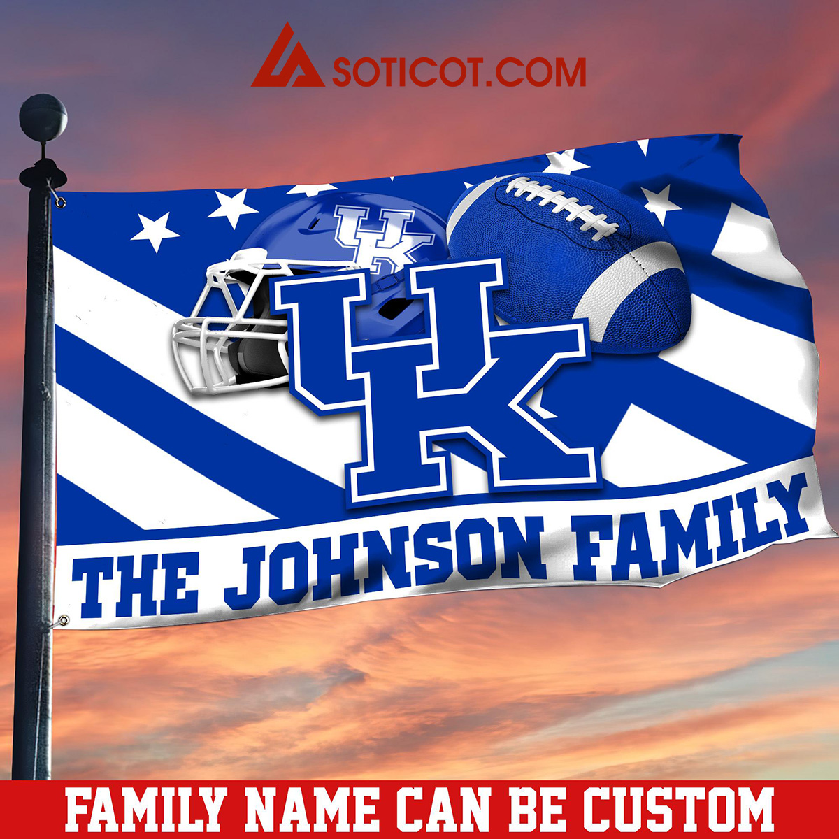 Kentucky Wildcats Family Name Personalized House Garden Flags2B1 91gxm