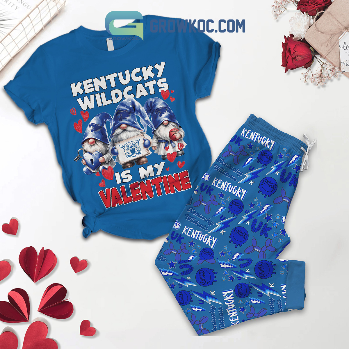 Kentucky Wildcats My Valentine Fleece Pajamas Set2B1 NGcxo