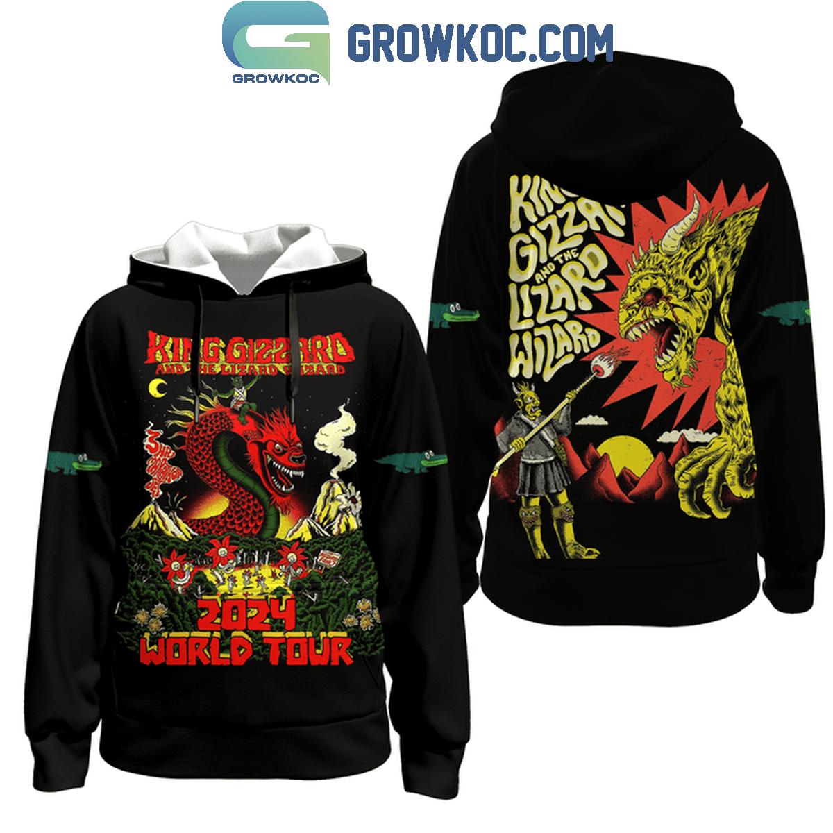 King Gizzard And The Lizard Wizard 2024 World Tour Hoodie T Shirt 1 gAyXn