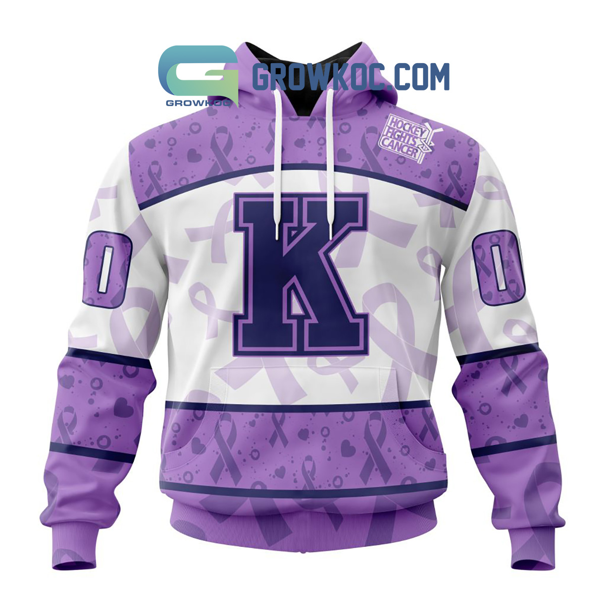 Kingston Frontenacs Lavender Fight Cancer Personalized Hoodie Shirts2B1 7n4JS