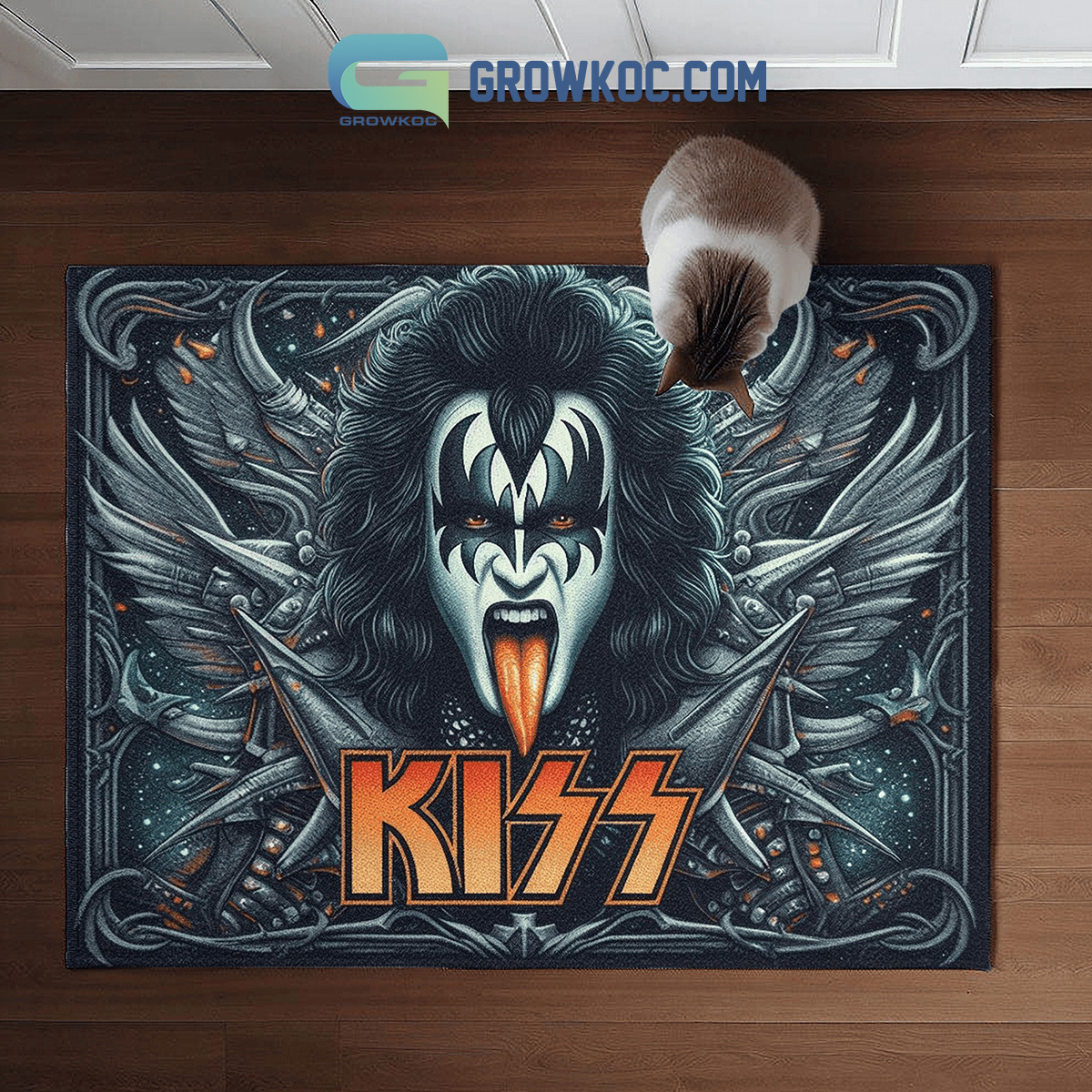 Kiss Band Heavens On Fire Doormat2B1 U75HP