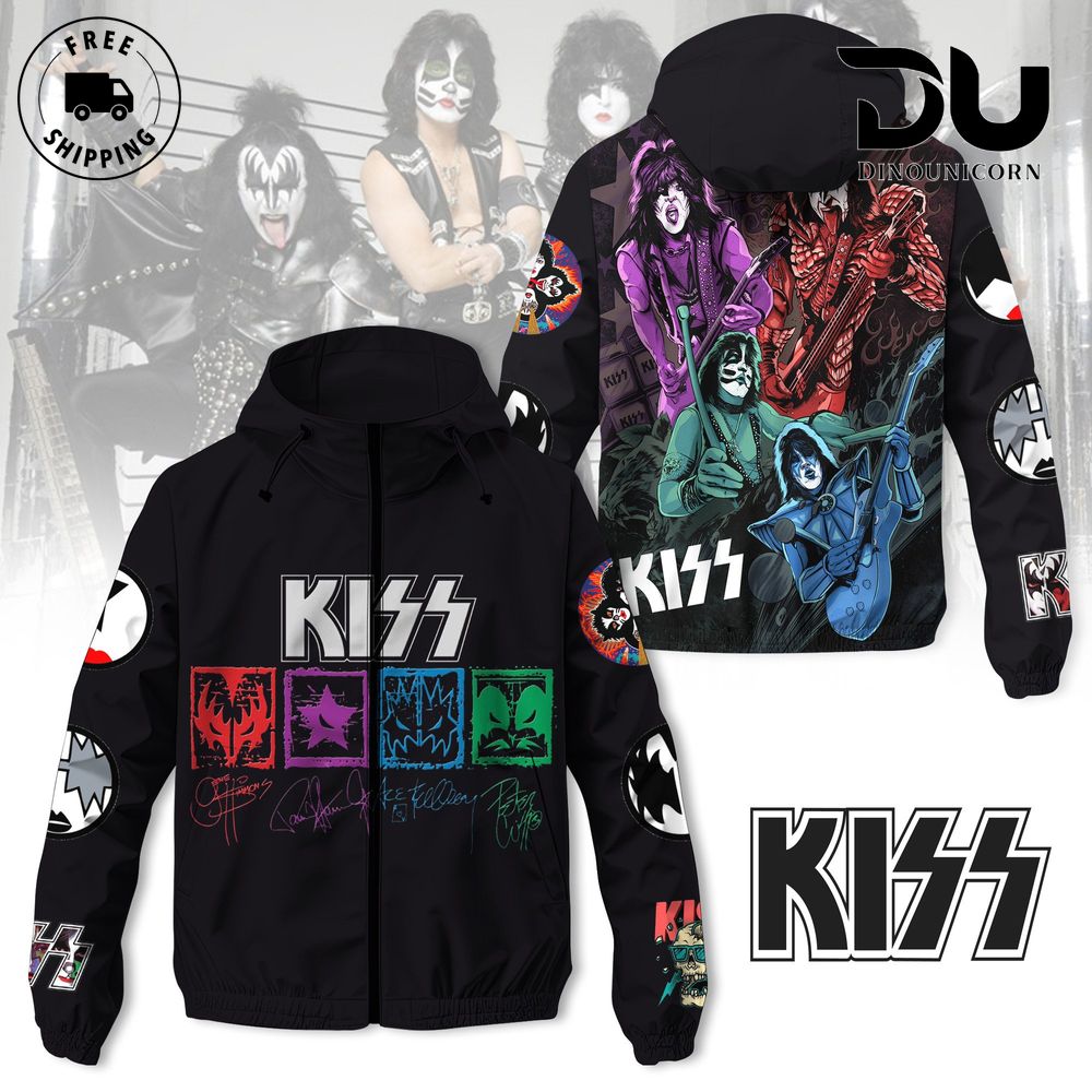 Kiss Rock Band Windbreaker Outdoor Jacket 1