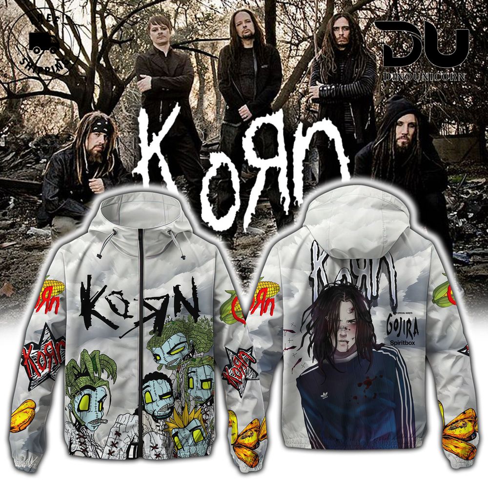 Korn And Gojira Windbreaker Outdoor Jacket 4