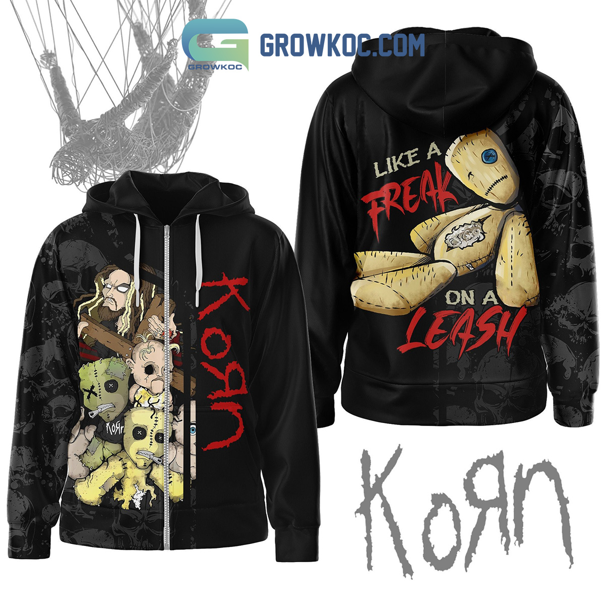 Korn On The Leash Hoodie Shirts2B1 Ke1E4