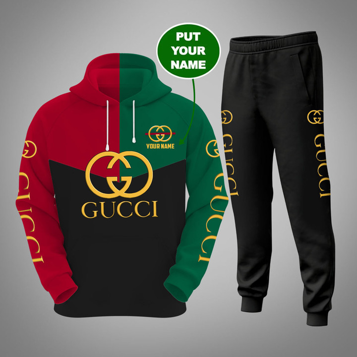 LQrLP3Pt T090822 38xxxGucci Red Green Personalized Hoodie Jogger Pants 118