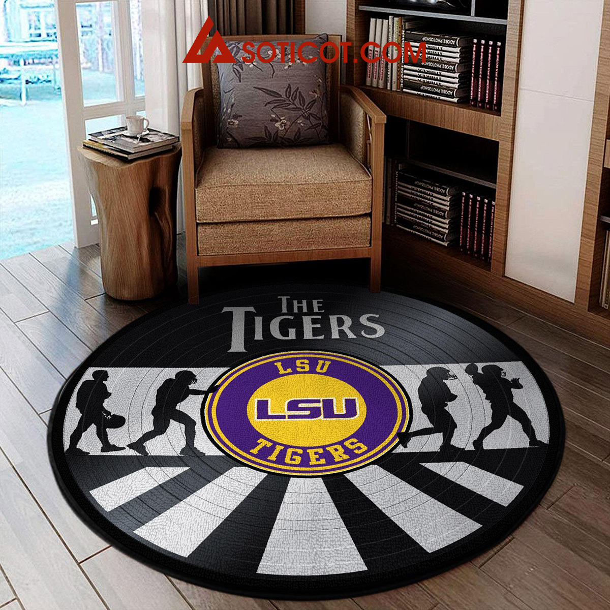 LSU TIGERS New Style Sports Round Rug Carpet Livingroom Mat2B1 ksRzZ