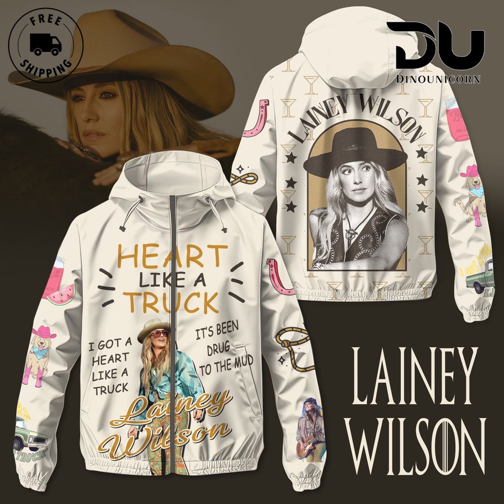 Lainey Wilson Heart Like A Truck Windbreaker Outdoor Jacket 1