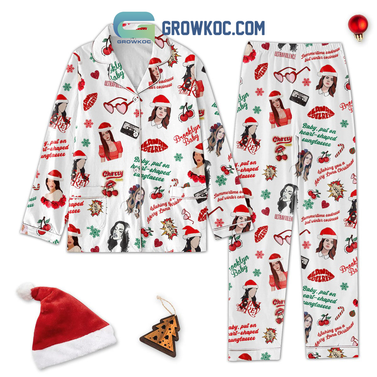 Lana Del Rey Wishing You A Merry Lana Christmas Pajamas Set2B1 N1u6H