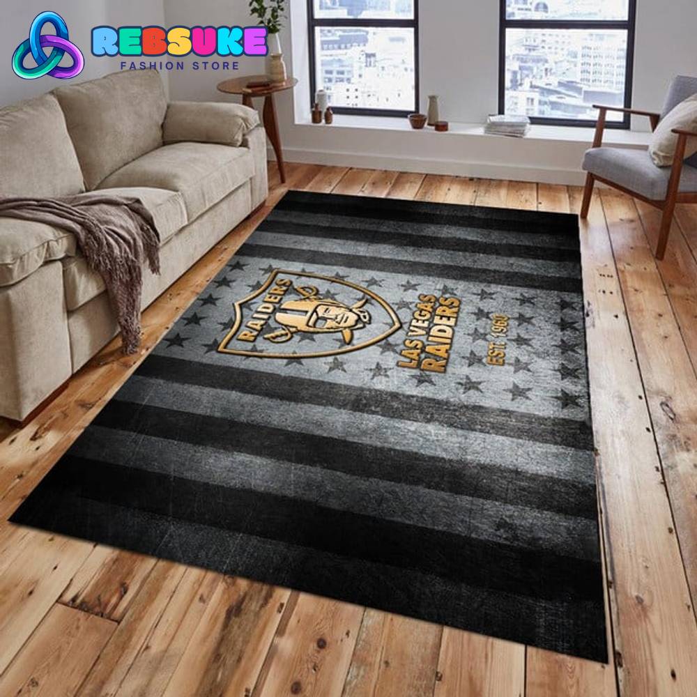 Las Vegas Raiders NFL 2024 Rug Carpet 3