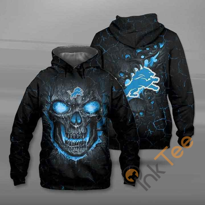 Lava Skull Detroit Lions Hoodie 3d 0