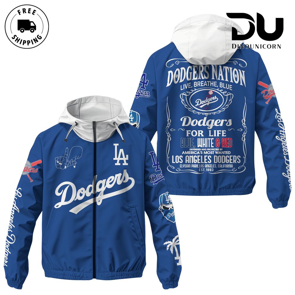 Los Angeles Dodgers Baseball Team MLB Limited Edition Windbreaker Jacket 1