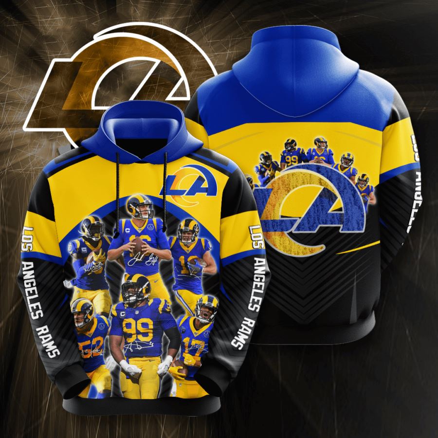 Los Angeles Rams All Over Print Hoodie from Printful with Unique Style 0