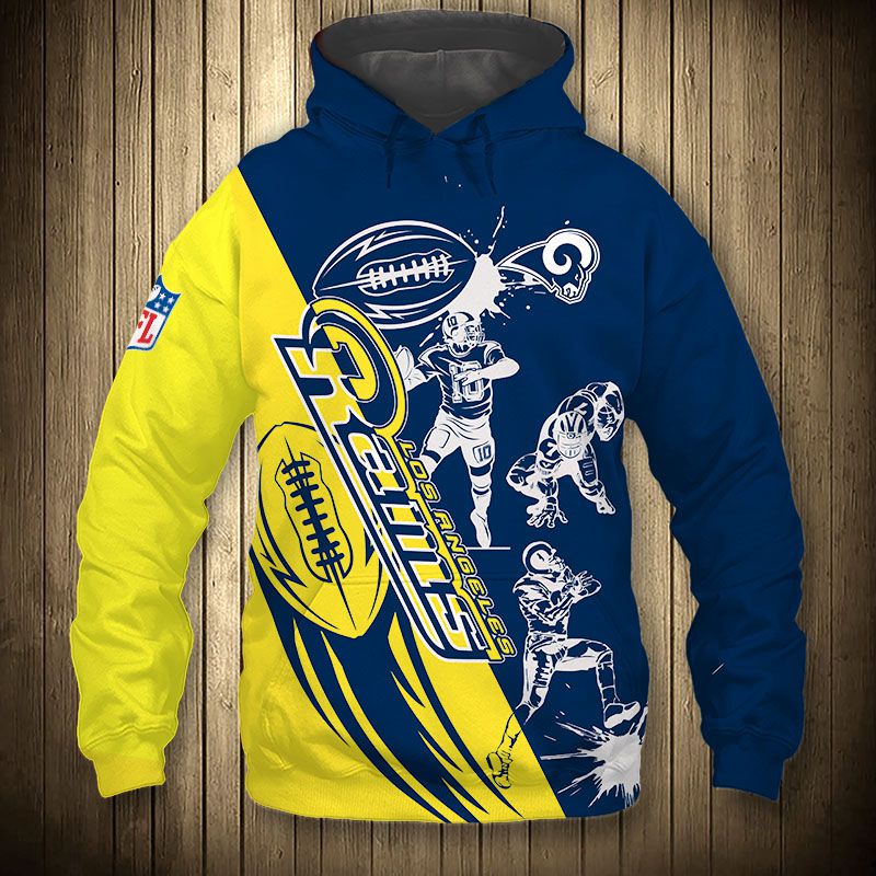 Los Angeles Rams Cartoon Player Cute All Over Print Zip Hoodie Gifts For Fans Gifts For FatherS Day 0