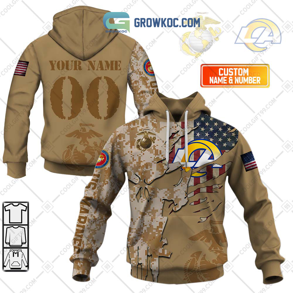 Los Angeles Rams Marine Personalized Hoodie Shirts2B1 JXfEV