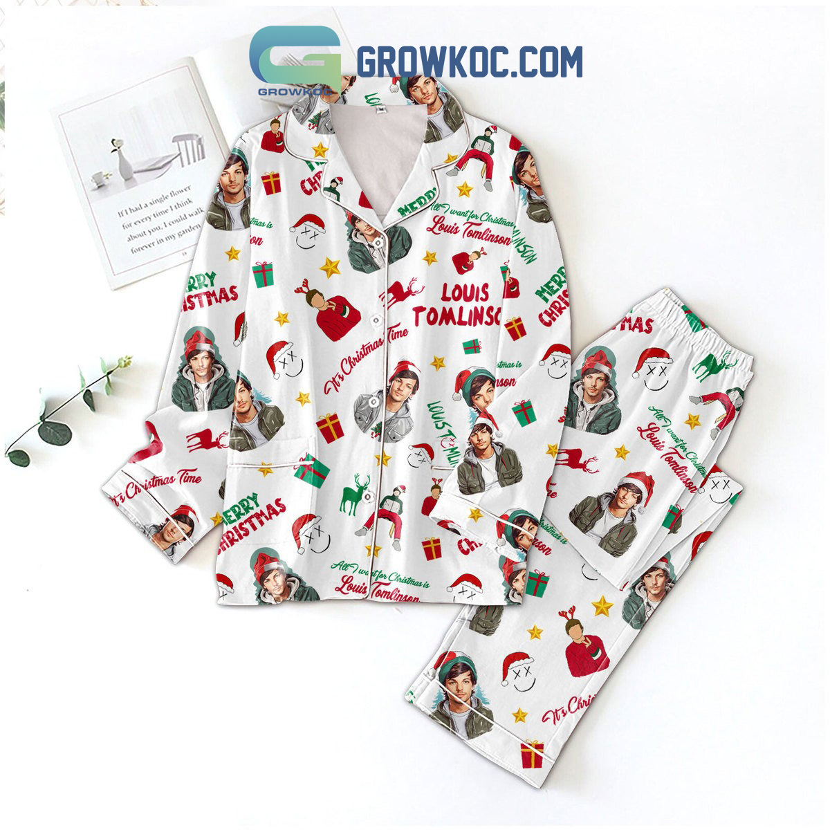 Louis Tomlinson Merry Christmas Pajamas Set2B1 LzJL2