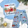 Love Actually Is All Around Pajamas Set