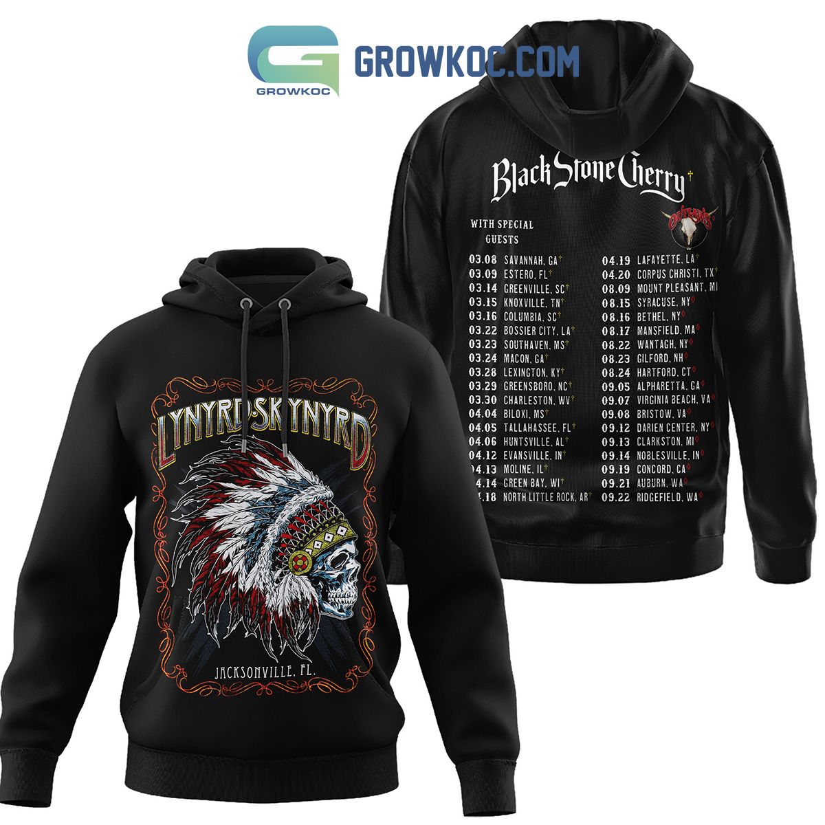 Lynyrd Skynyrd Black Stone Cherry Hoodie Shirts2B1 bvfxK