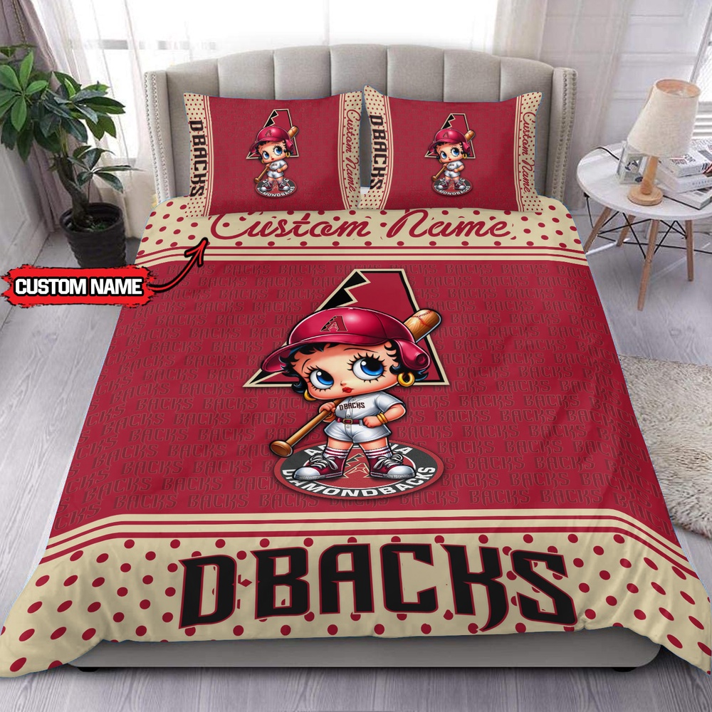 MLB Arizona Diamondbacks Bedding Set Betty Boop Baseball Bedding Set 1