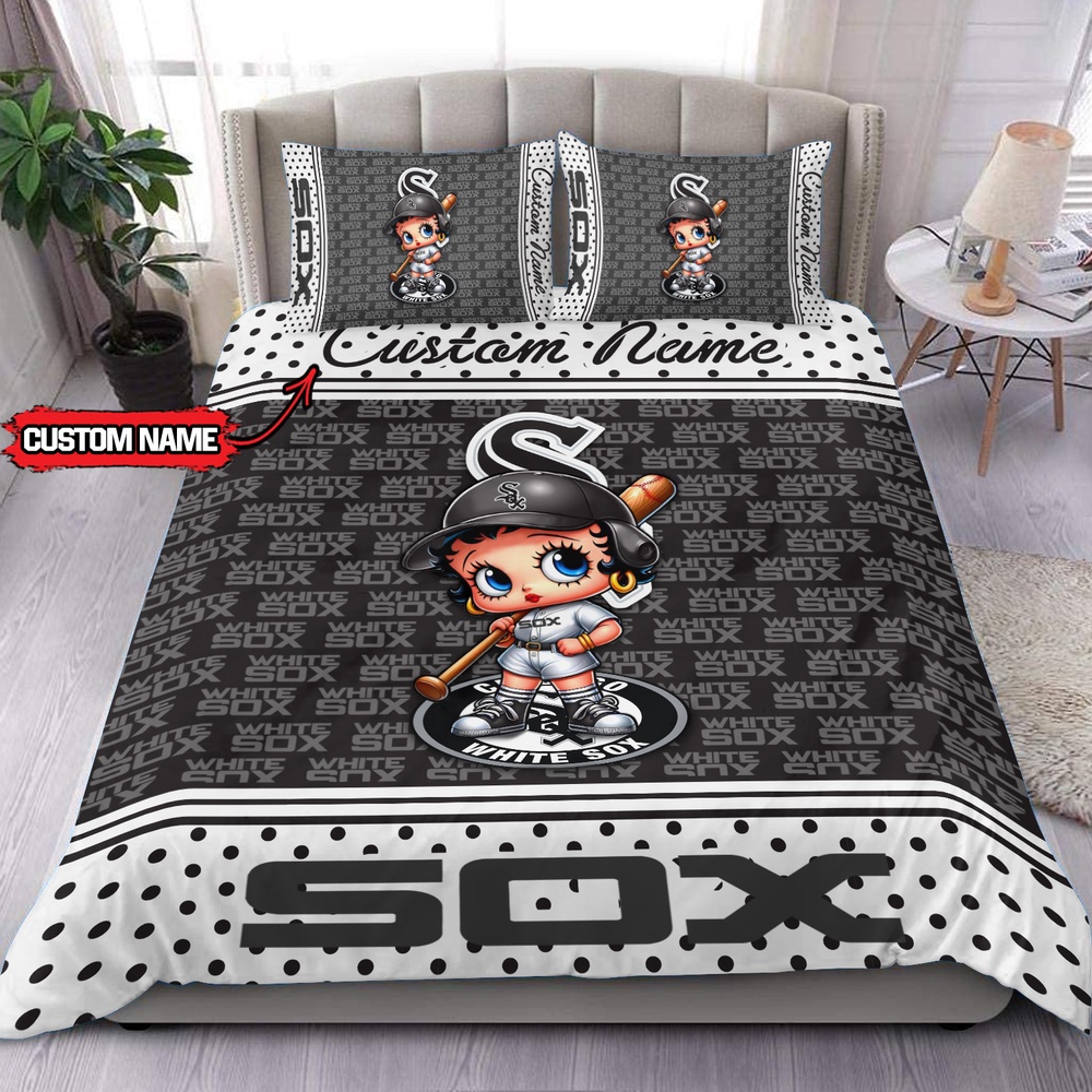 MLB Chicago White Sox Bedding Set Betty Boop Baseball Bedding Set 1