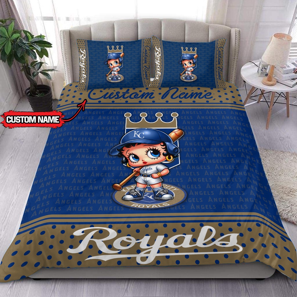 MLB Kansas City Royals Bedding Set Betty Boop Baseball Bedding Set 1