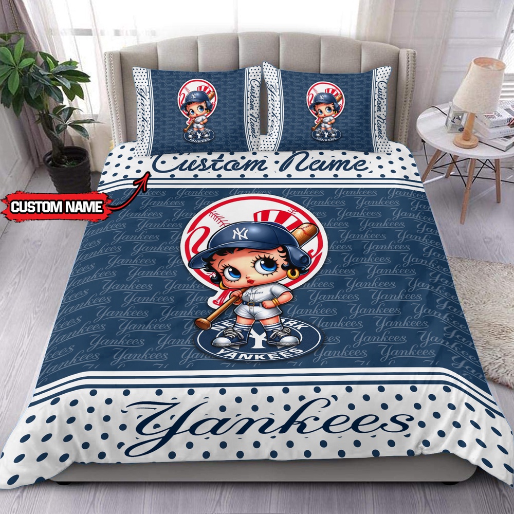 Mlb New York Yankees Bedding Set Betty Boop Baseball Bedding Set ...