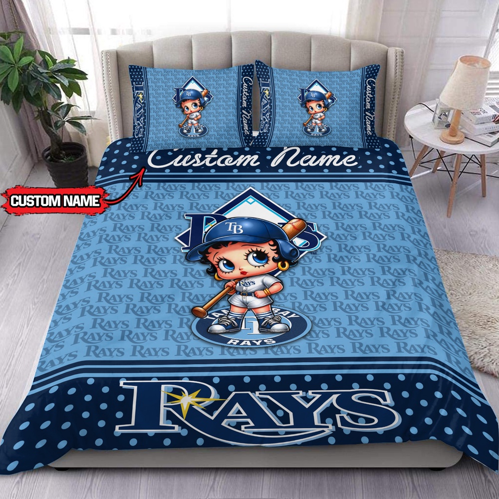 MLB Tampa Bay Rays Bedding Set Betty Boop Baseball Bedding Set 1