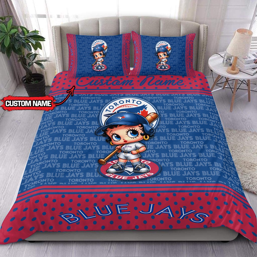 MLB Toronto Blue Jays Bedding Set Betty Boop Baseball Bedding Set 1