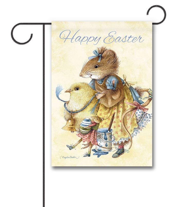 MLB3225 Marjolein Bastin Vera the Mouse Easter Garden Flag